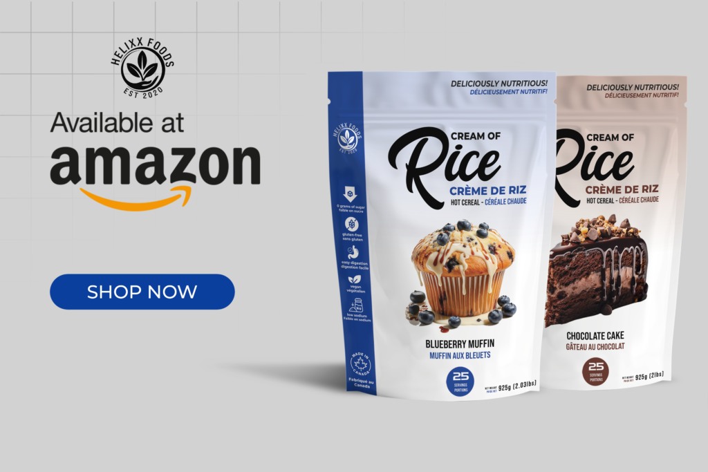 NEWAMAZON - Helixx Foods Order Helixx Foods' Cream of Rice direct from Amazon or on their website: https://helixxfoods.ca